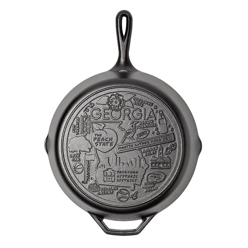 American Road Trip: 12 Inch Seasoned Cast Iron Skillet, Georgia - Image 6