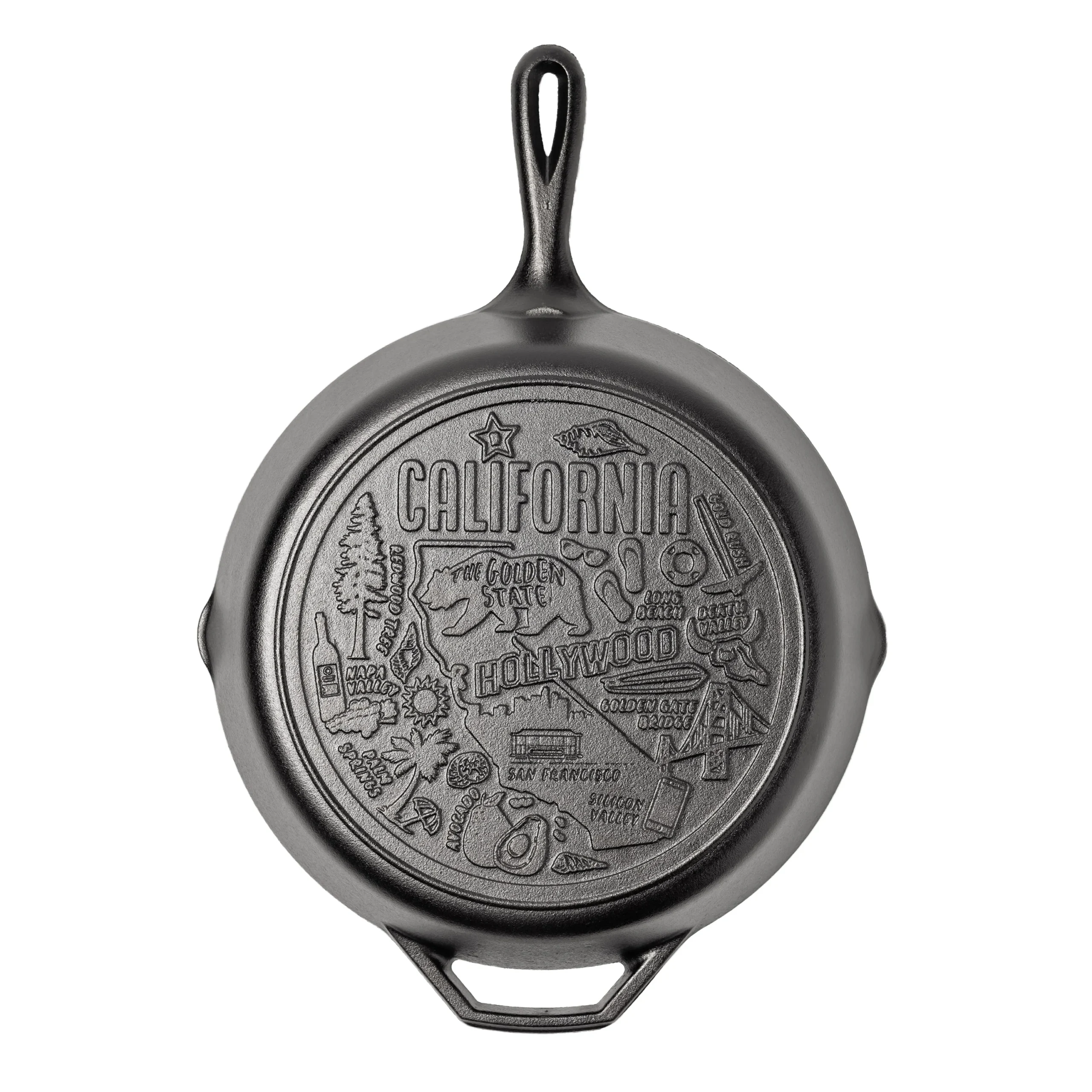 American Road Trip: 12 Inch Seasoned Cast Iron Skillet, California - Image 6