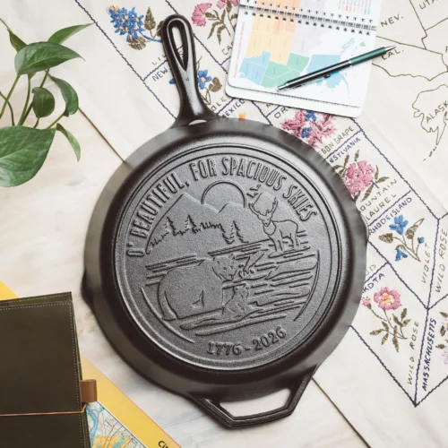 Alternative view of Lodge 12 Inch Seasoned Cast Iron Skillet, Spacious Skies