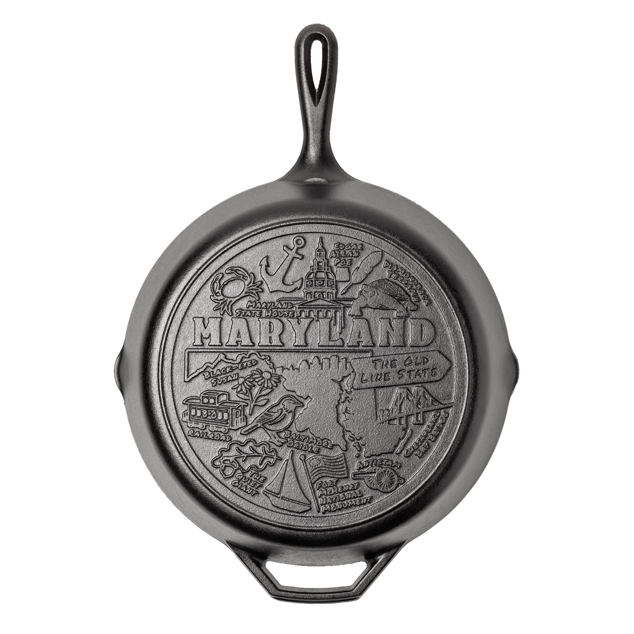 American Road Trip: 12 Inch Seasoned Cast Iron Skillet, Maryland - Image 6