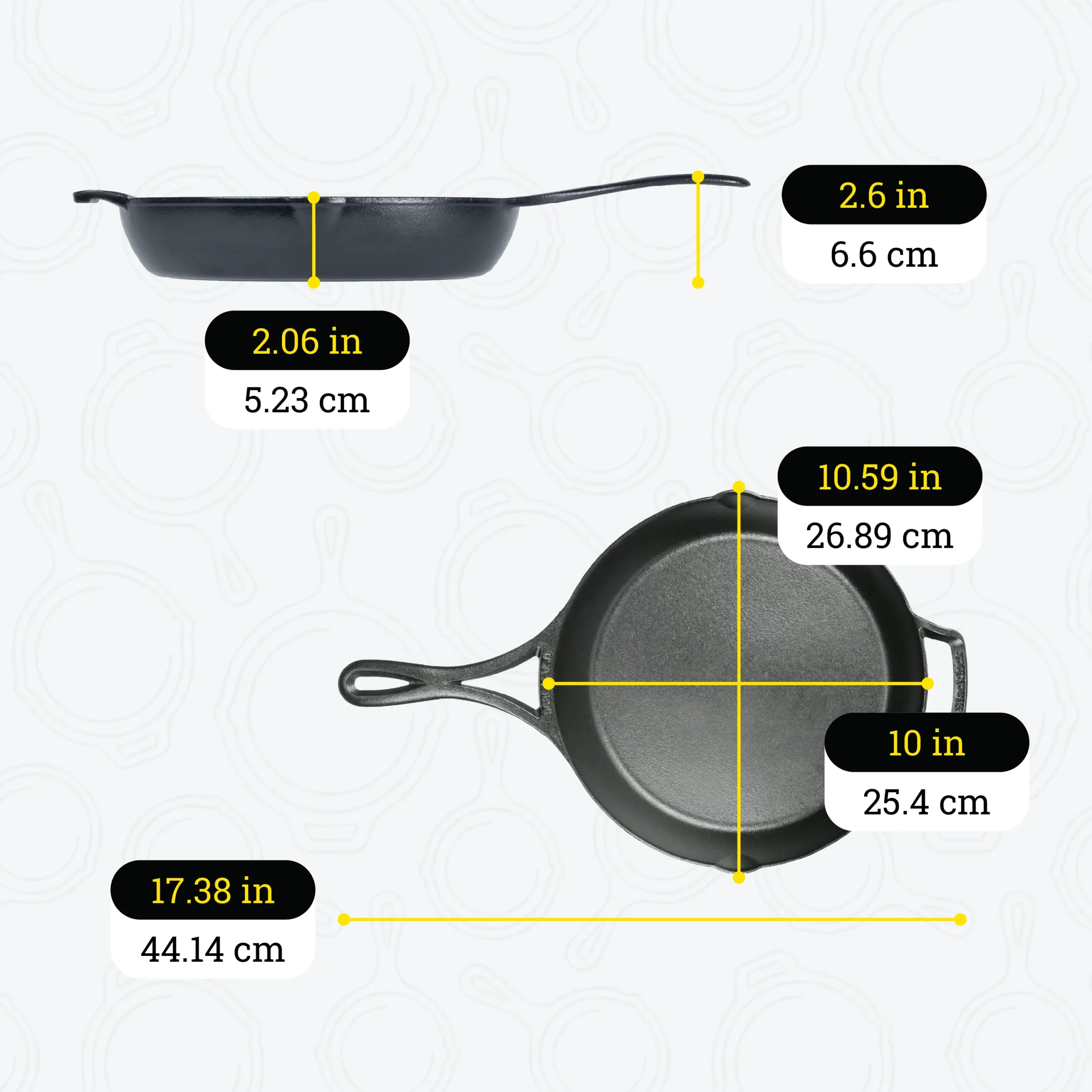 Blacklock Lightweight Cast Iron Skillet Set - Image 7