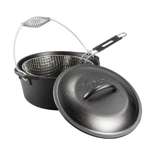 Alternative view of Seasoned Cast Iron Dutch Oven Frying Set