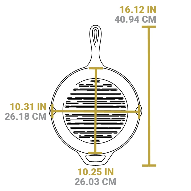 Round Cast Iron Grill Pan - Image 10