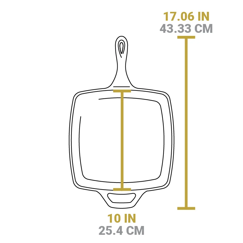 Square Cast Iron Classic Skillet - Image 19